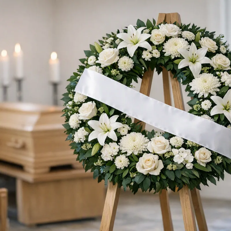 Funeral flowers - wreath, casket spray and sympathy