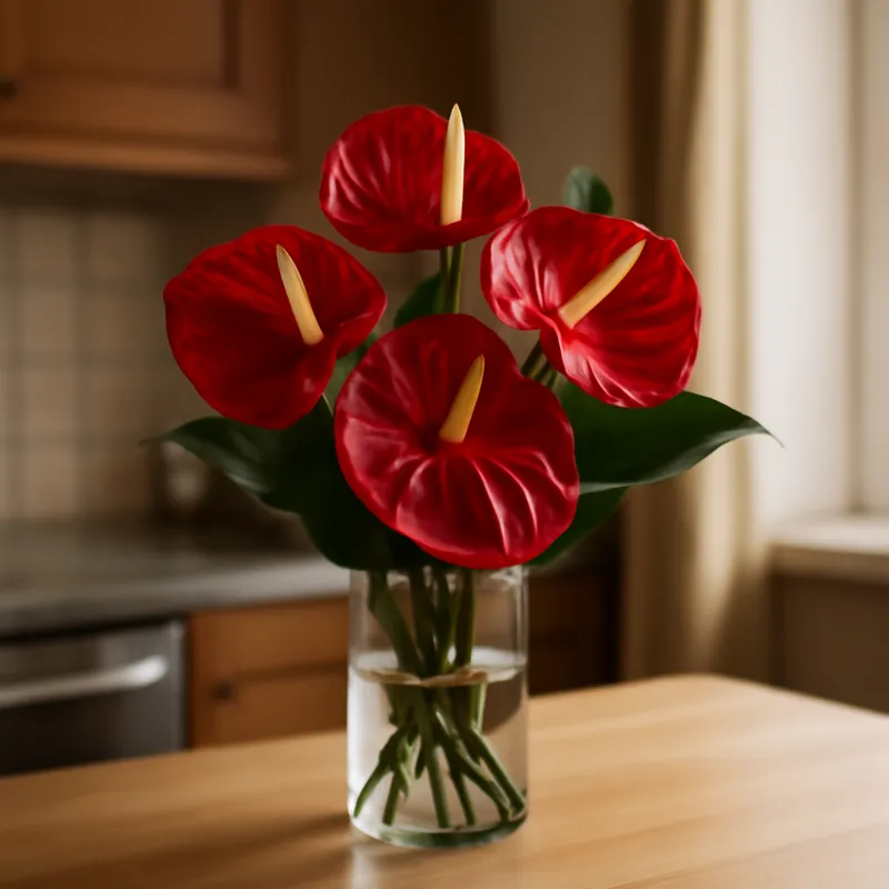 Anthurium (flamingoblomma) – Red – bilde 3