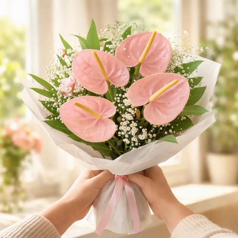 Anthurium (Flamingo Flower) – Pink – bilde 3