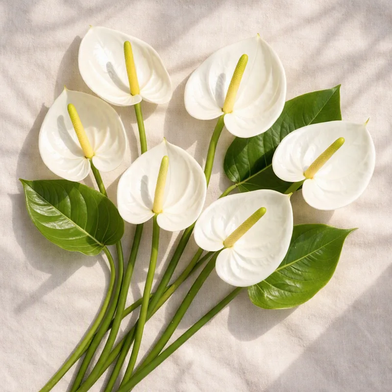 Anthurium (Flamingo Flower) – White – bilde 4