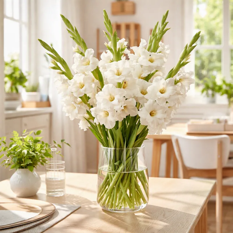 Gladiolus – White – bilde 2