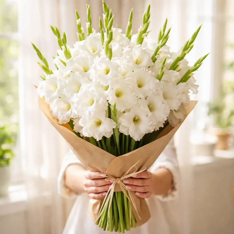 Gladiolus – White – bilde 3