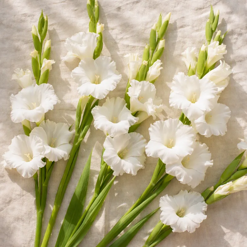 Gladiolus – White – bilde 4
