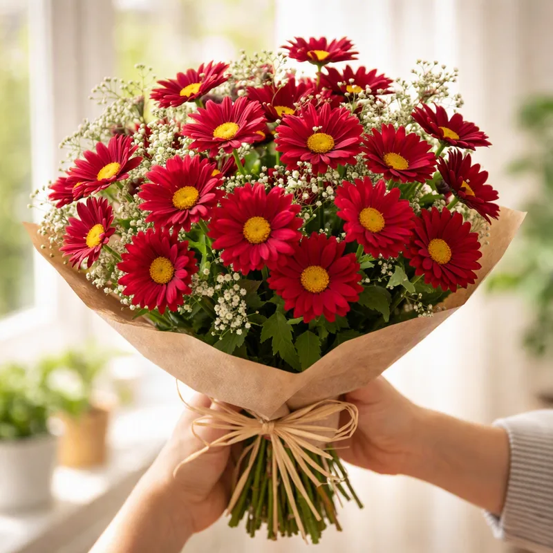 Ox-eye Daisy – Red – bilde 3